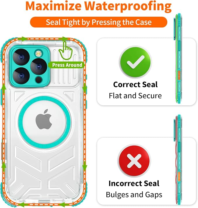 for iPhone 16 Pro Waterproof Case Compatible - Image 7