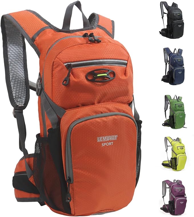 Hiking Daypack Waterproof Biking Backpack 15L Lightweight Durable Backpack by Lemuvlt