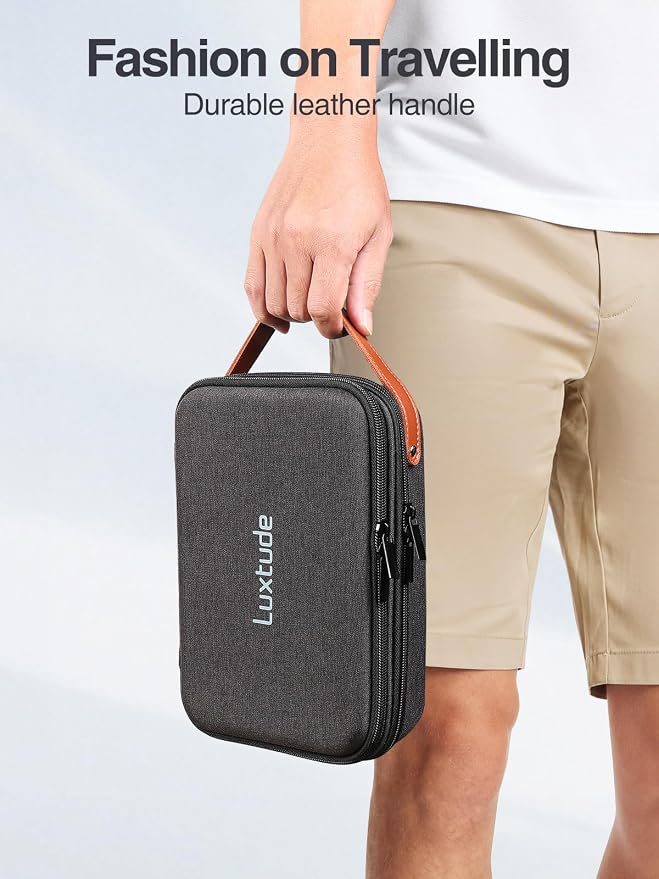 Luxtude Electronics Organizer Travel Case, Portable Tech Bag - Image 2