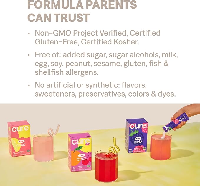 Cure Hydration - Kids Electrolyte Drink Mix | Plant-Based Pediatrician - Image 4
