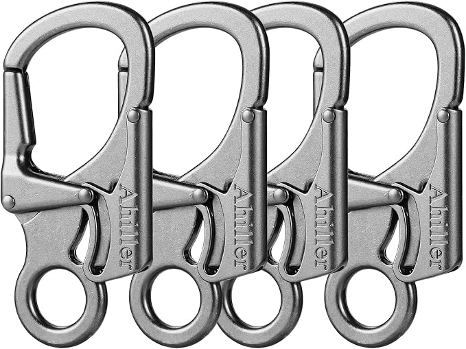 Ahiller Carabiner Clip, Double Anti-Misopening Locking Design, Key Ring Clip by Ahiller