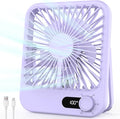 Small Fan Portable, 6.8 Inch Quiet Desk Fan Rechargeable by Cooperwin
