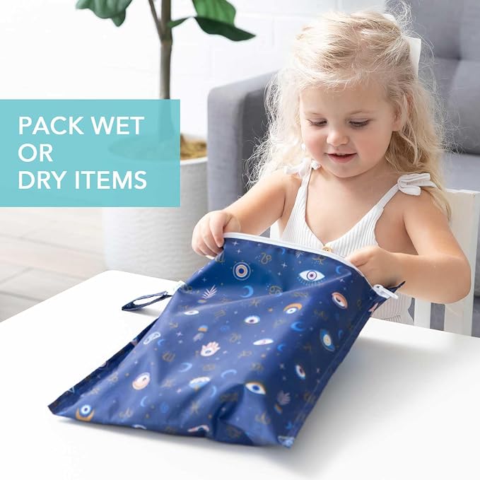 Bumkins Waterproof Wet Bag for Baby, Swim Suit, Cloth Diapers, Pump Parts - Image 4