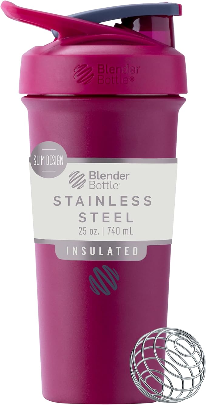 BlenderBottle Sport Sleek Insulated Stainless Steel Shaker Bottle by BlenderBottle