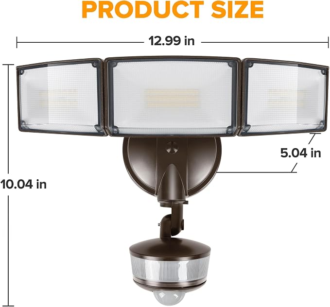 LUTEC 2 Pack 74W 8000 Lumen Motion Sensor Outdoor Lights, 5000K Daylight - Image 8