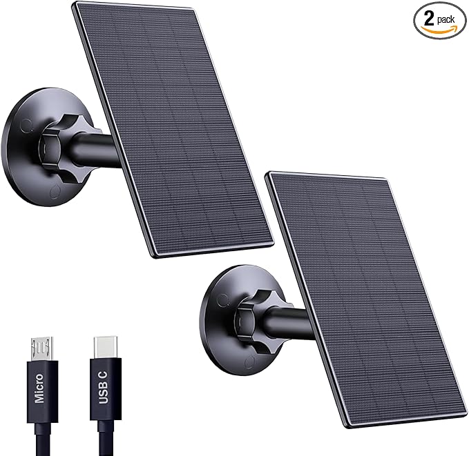 Zivif 2W Solar Panel for Security Cameras, Solar Charger by Zivif