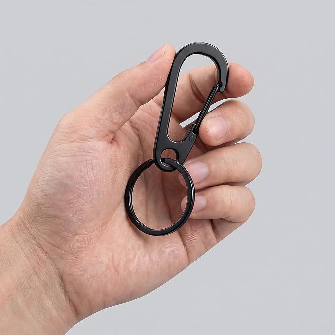 Stainless Steel Carabiner Keychain, Quick Release Heavy Duty Key Clip - Image 7