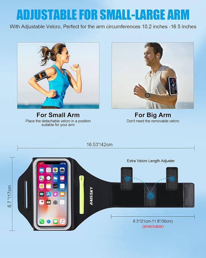 Running Armband with Key Pouch, Running Phone Holder - Image 4