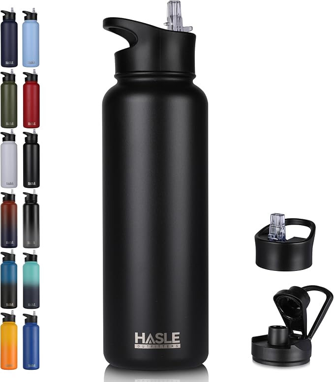 HASLE OUTFITTERS 40oz Stainless Steel Water Bottle, Vacuum Insulated Double by HASLEOUTFITTERS