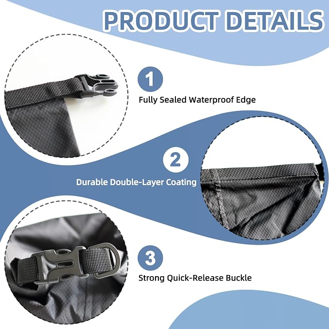6PCS Dry Bags Waterproof, Lightweight Dry Bags - Image 4