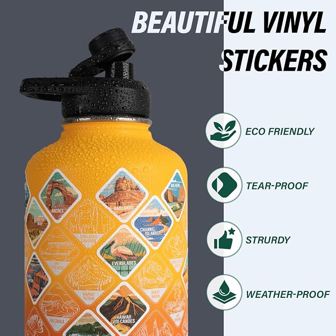 DYSANKY National Parks Water Bottle – 64 oz Insulated Stainless Steel Bottle - Image 4