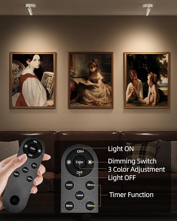 EZVALO Battery-Powered LED Spotlight Indoor, Wireless Picture Lights - Image 4