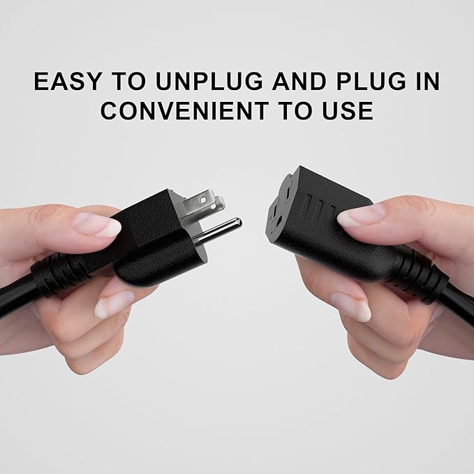 12 Pack Short Extension Cord 1 Foot Black, 16/3 Gauge Indoor Power Extension - Image 5