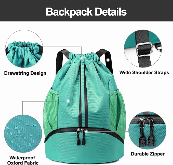 Hoedia Sports Drawstring Backpack - Image 5