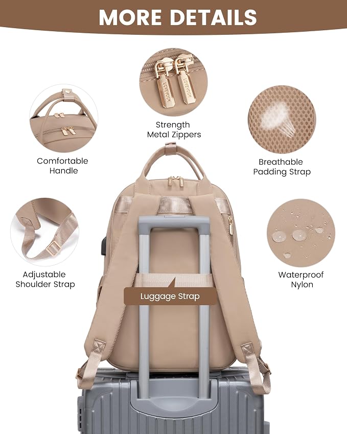 LOVEVOOK Laptop Backpack for Women 15.6 Inch Laptop Bag - Image 8