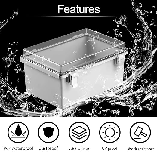 LeMotech Electrical Box, IP67 Waterproof Hinged Clear Cover Stainless Steel - Image 3