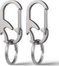 TISUR Titanium Carabiner Keychain Clip, Anti-Lost Key Ring Holder, Self-Locking by TISUR