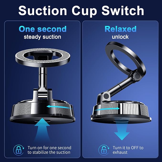 Qifutan for MagSafe Car Phone Holder Mount Phone Mount for Car Windshield - Image 7