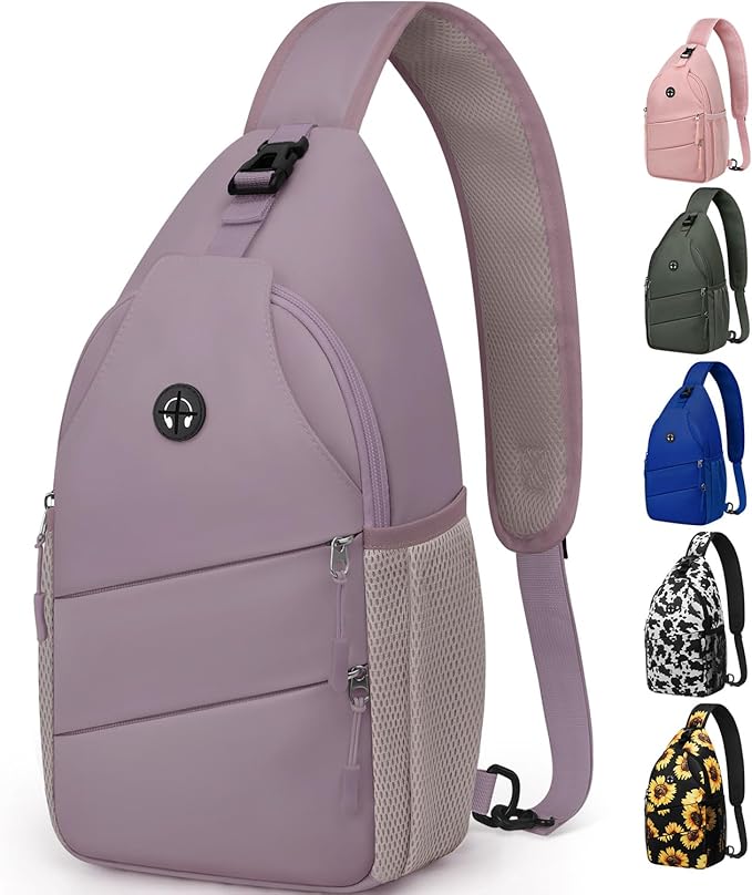 Pritent Crossbody Bags for Women Men Trendy Sling Bag Backpack Casual Chest Bag by Pritent