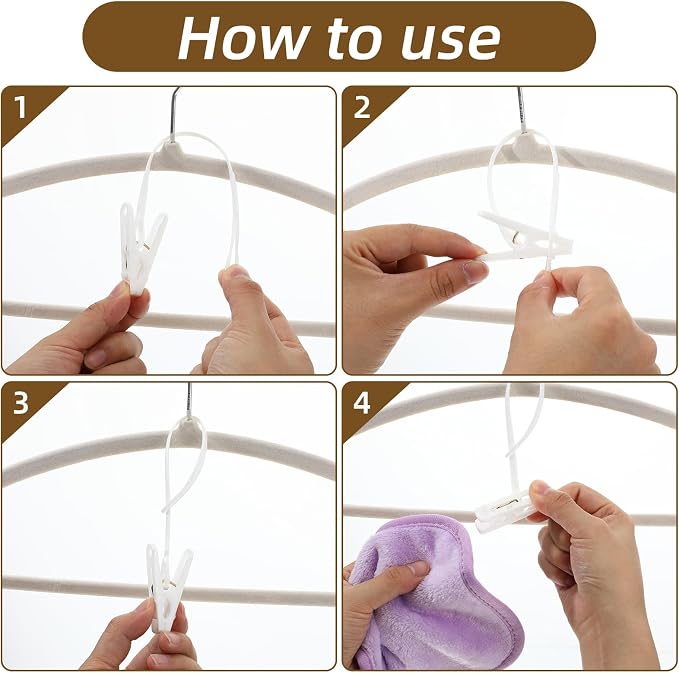 ElevateTech Multi-Purpose Laundry Hooks Clothes Pins Hanging Clips Towel Clips - Image 3