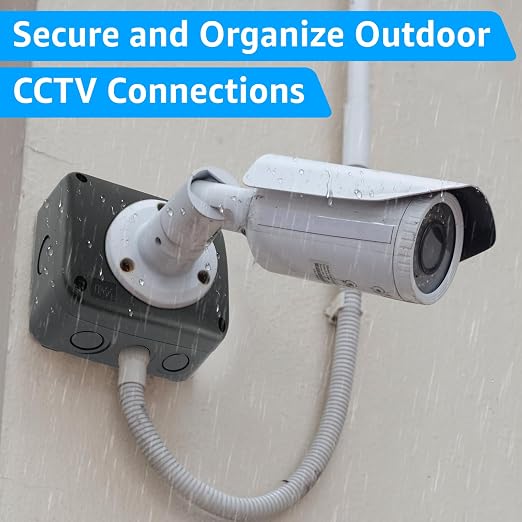 SuperInk Black IP66 Weatherproof Junction Box, Outdoor Electrical Enclosure - Image 4