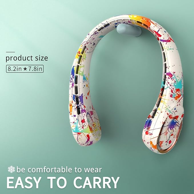 FrSara Neck Fan, Portable Personal Fan Strong Wind, Air Volume, 360° Cooling - Image 6
