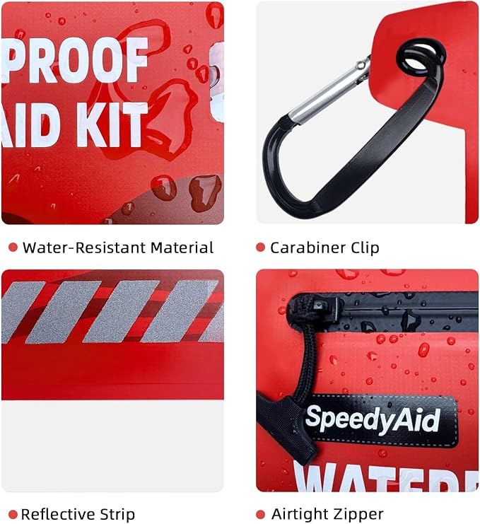 211 PCS Waterproof First Aid Kit, IPX7 Rated Dry Bag - Image 4