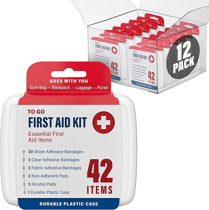 DecorRack 500 Piece First Aid Kit, 12 Individual Boxes of 42 Items Each by DecorRack