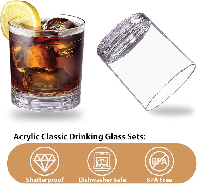 12 oz Drinking Glass Sets, BPA-Free Beer Glasses - Image 4