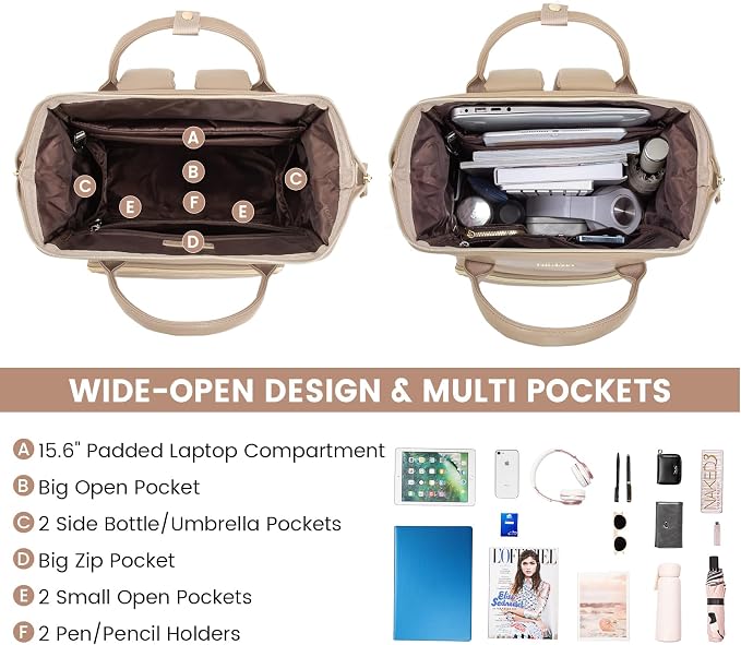 LOVEVOOK Leather Laptop Backpack - Image 2