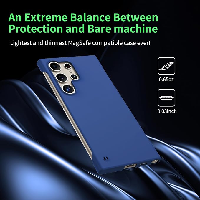 GRECAZO Slim Borderless for Samsung Galaxy S24 Ultra Phone Case 6.8" Ultra-Thin - Image 3