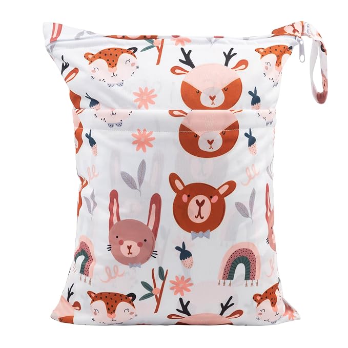 babygoal Wet Dry Bags for Baby Cloth Diapers, Washable Travel Bags, Gym Bag for - Image 6