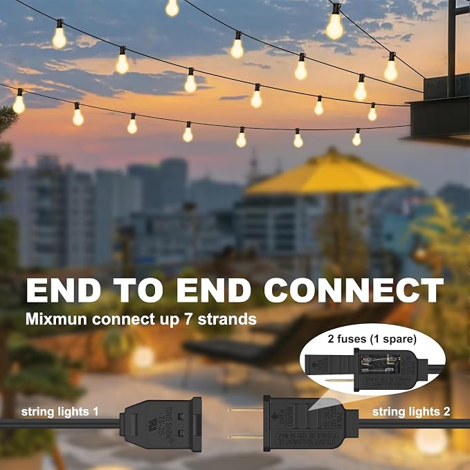100FT LED Outdoor String Lights - Image 5