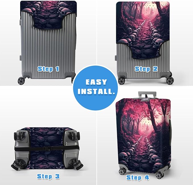 Luggage Cover Protector for 26-28 Inch Suitcases, TSA Approved Elastic Travel - Image 6