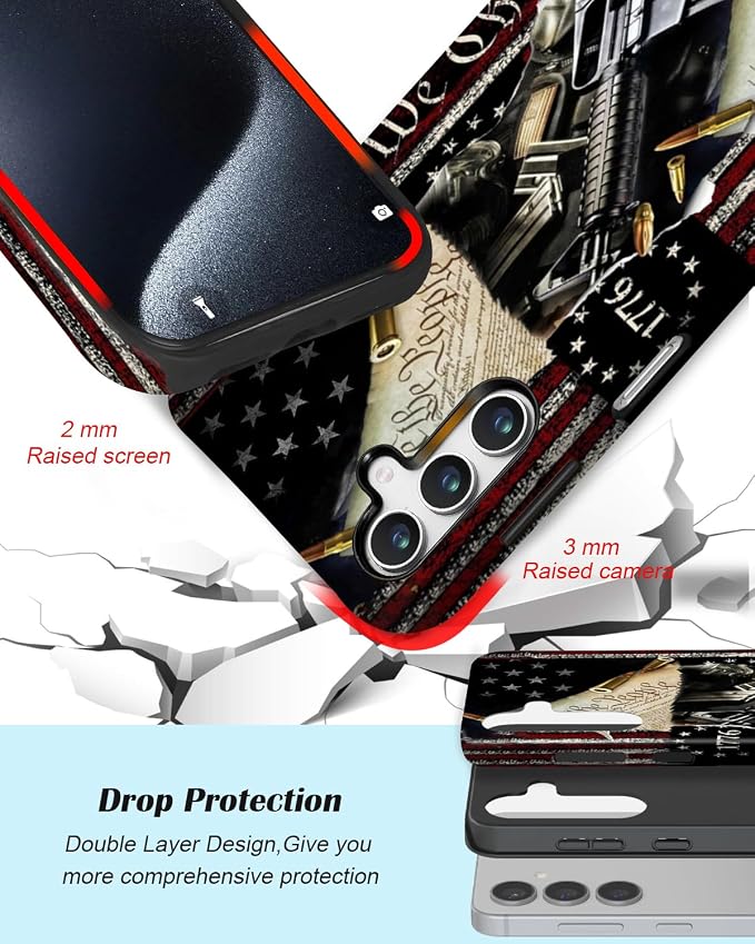 Compatible for Samsung Galaxy A16 5G Case, Dual Layer Heavy Duty 2 in 1 - Image 3
