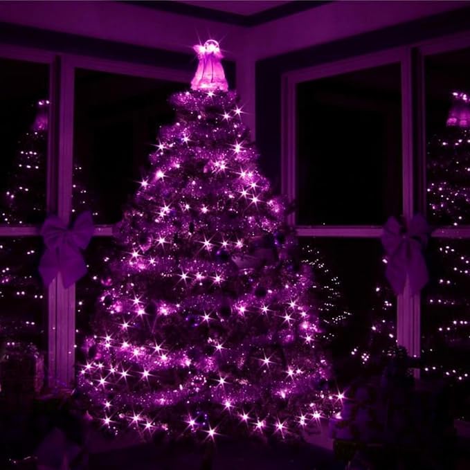 4-Pack 50 LED Pink Fairy Lights Battery Operated - Image 6
