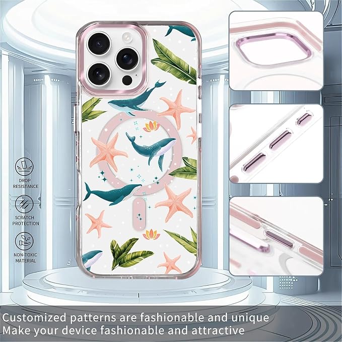 Case for iPhone 16 Pro, Sealife Whale Ocean Wildlife Clear Phone Case - Image 2
