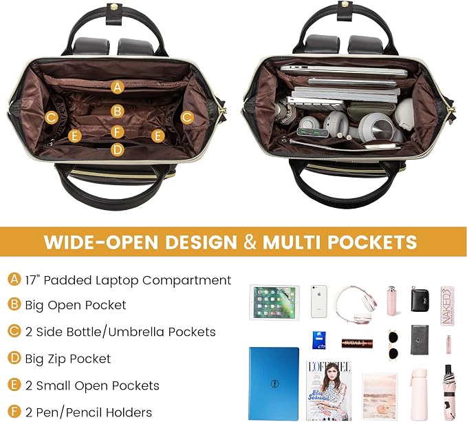 LOVEVOOK Leather Laptop Backpack - Image 2