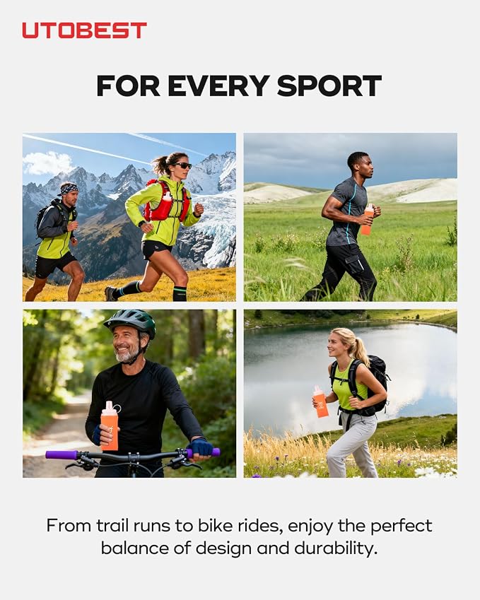 UTOBEST 2 Pack Soft Flask Running Water Bottle Collapsible Water Bottle - Image 8