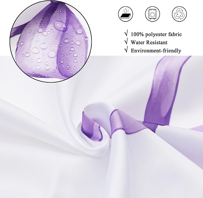 Purple Bow Shower Curtain - Image 4