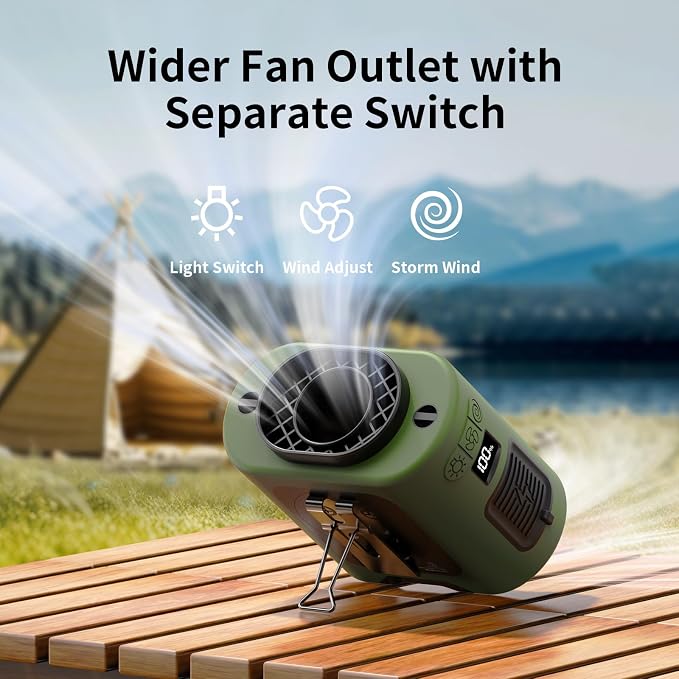 Socool 14500mAh Portable Waist Fan Clip on Belt 360 Rotation Wearable - Image 7
