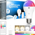 RGB WirelessGlow Rechargeable Light Bulbs by LUXKAZSAZZI