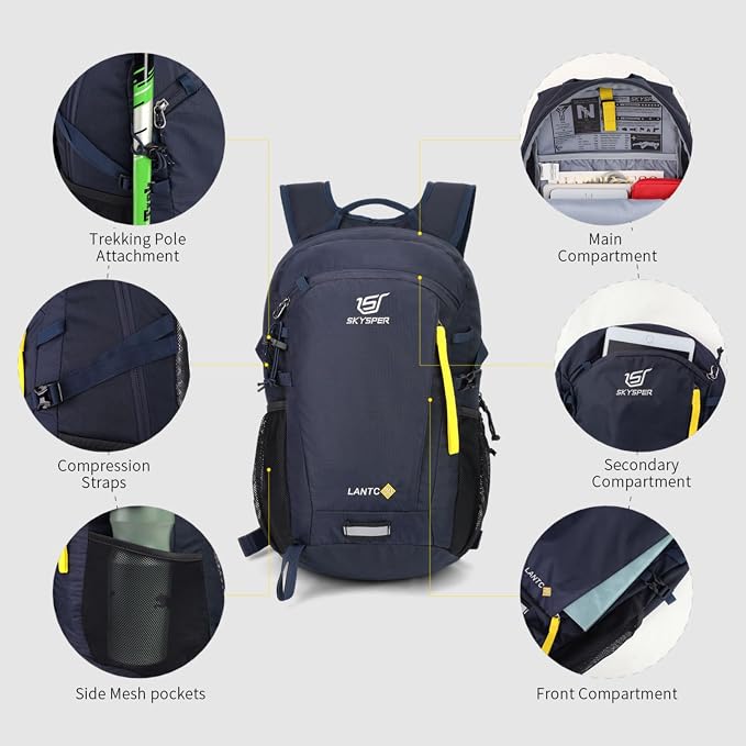 SKYSPER Small Hiking Backpack, 20L/30L Lightweight Travel Backpacks Hiking - Image 4
