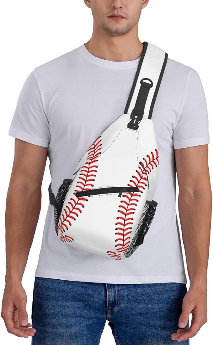 Baseball Crossbody Sling Bags for Women Men Ball Pattern - Image 6