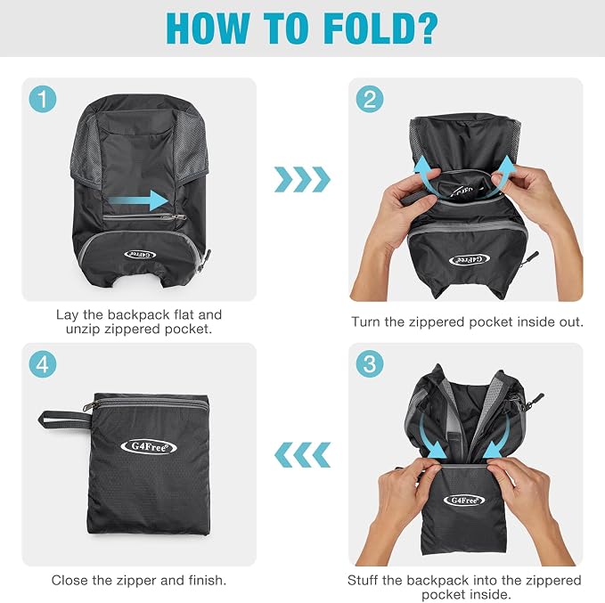 G4Free Lightweight Packable Hiking Backpack - Image 3