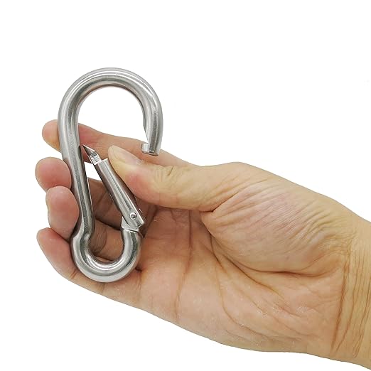 304 Stainless Steel Carabiners -4 inch Heavy Duty, Durable & Rust-Free Clips - Image 4