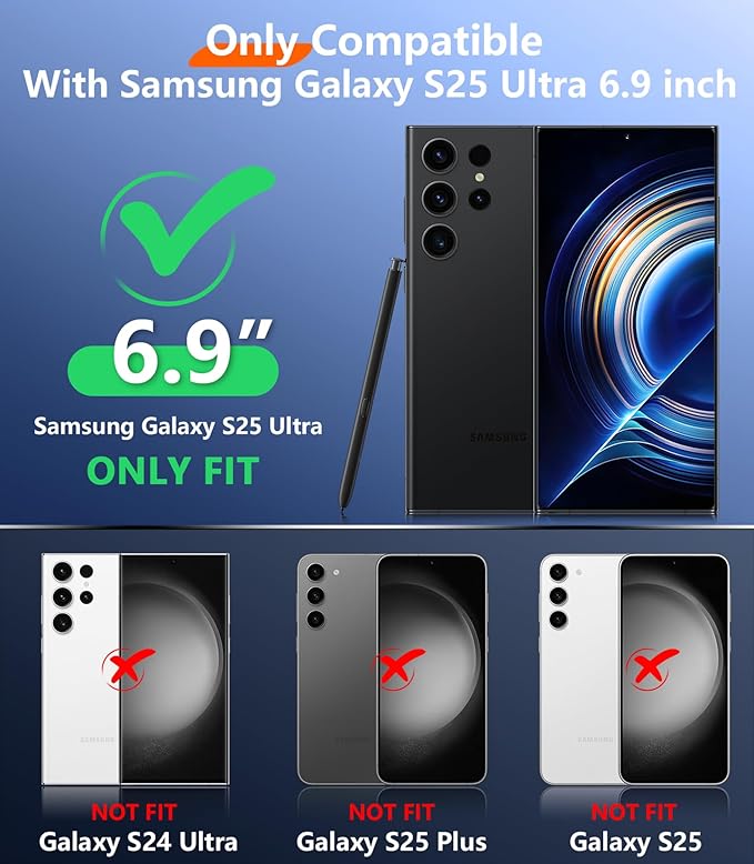 Temdan Designed for Samsung Galaxy S25 Ultra Case, Slim Thin Phone Case for - Image 3