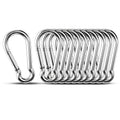 Small Carabiner Clip Hooks, 304 Stainless Steel Spring Snap Hook Fits Camping by KINLINK