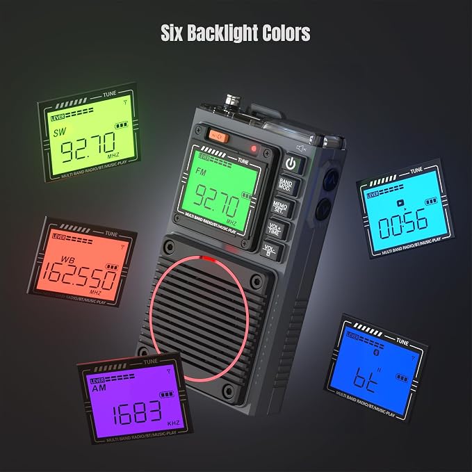 Raddy RF75A APP Control Shortwave Radio, Portable AM/FM/VHF/SW/WB Weather Radio - Image 7