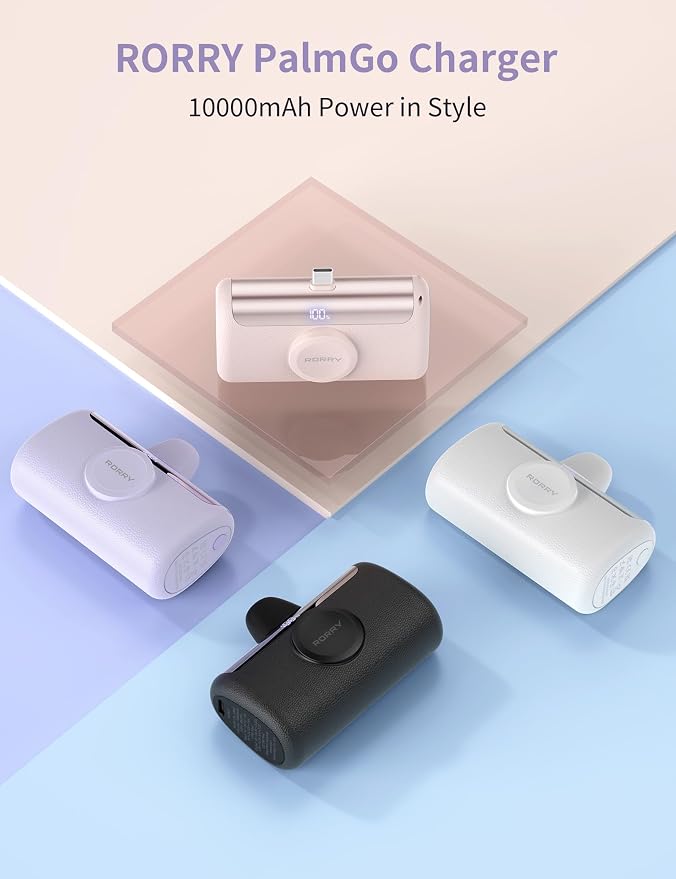 RORRY PalmGo Portable Charger, 10000mAh PD 22.5W Fast Charging Mini Power Bank - Image 8